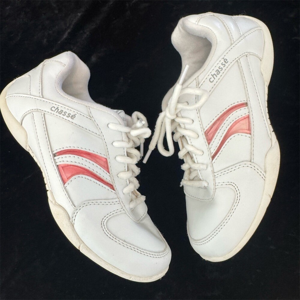 Chassé Flip IV Girls Cheerleading Shoes White Lace-Up Sneakers Size 2.5